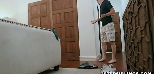  Spying stepbrother slipped dick into their slut pussies